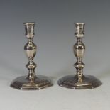 A pair of William III silver Britannia standard Candlesticks, by Mark Paillet, hallmarked London
