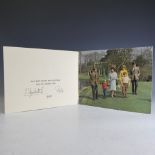 H.M.Queen Elizabeth II and H.R.H.The Duke of Edinburgh, signed 1968 Christmas card with twin gilt