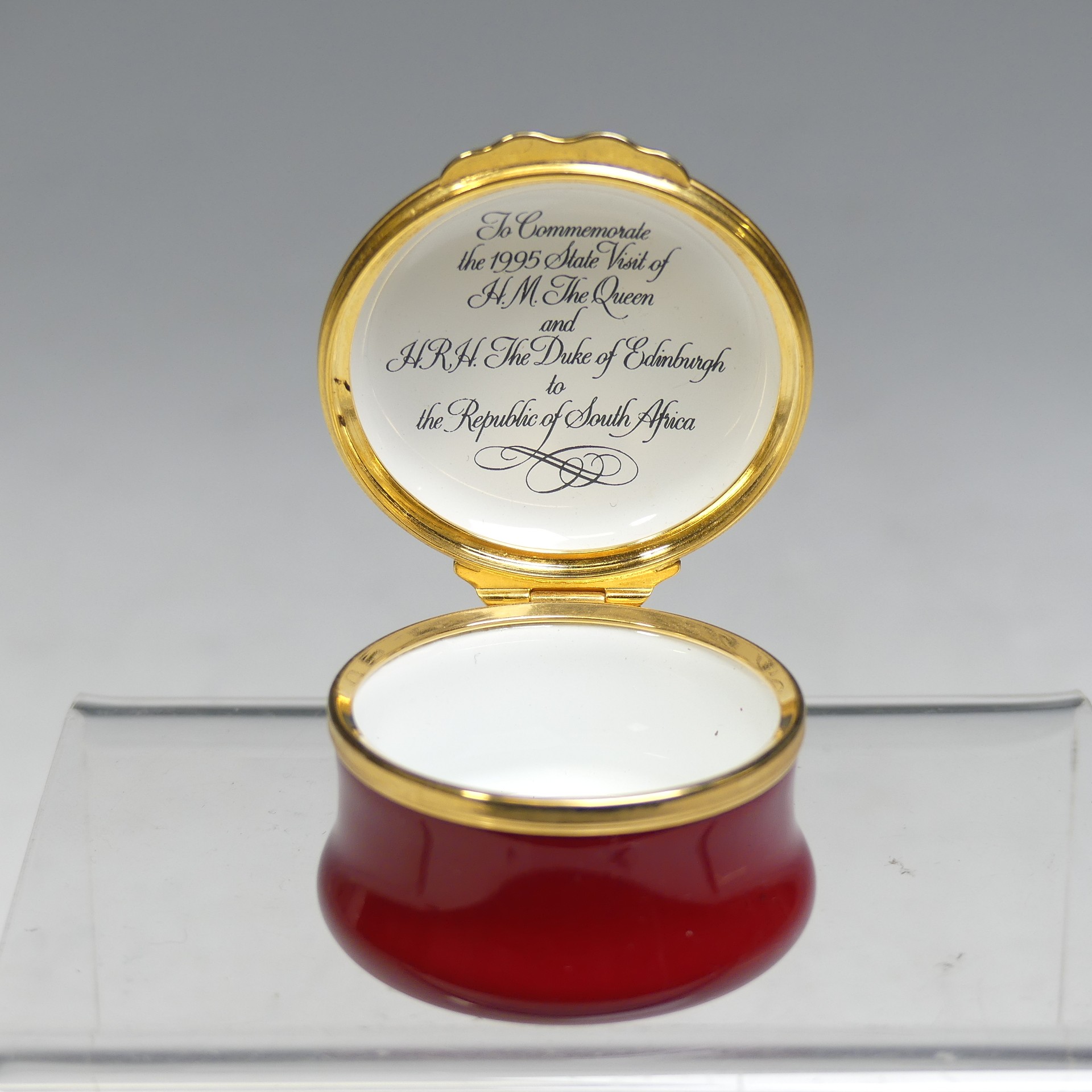 Royal Commemorative Halcyon Days Enamels Boxes: six hinged circular boxes, including The First State - Image 18 of 19