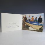 H.M.Queen Elizabeth II and H.R.H.The Duke of Edinburgh, signed 1969 Christmas card with twin gilt
