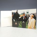 H.M.Queen Elizabeth II and H.R.H.The Duke of Edinburgh, signed 1992 Christmas card with twin gilt