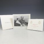 H.M.Queen Elizabeth II and H.R.H.The Duke of Edinburgh, signed 1989 Christmas card with twin gilt