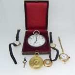 An 18ct yellow gold open face Pocket Watch, the movement signed Joyce Murray no. 9955, the inside