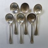 A set of five George V silver Soup Spoons, by Viner's Ltd, hallmarked Sheffield, 1931, of plain