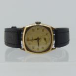 A vintage 9ct gold Richmond Wristwatch, with swiss 15-jewels movement, the case back hallmarked