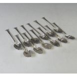 A set of twelve Victorian silver Teaspoons, by Stokes & Ireland, hallmarked Birmingham, 1887, with