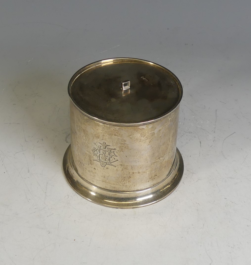 A Victorian silver Tobacco Jar and cover, by John Aldwinckle & Thomas Slater for Goldsmiths &