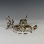 An Edwardian silver Inkwell, by James Deakin & Sons, hallmarked Sheffield 1906, weighted base and