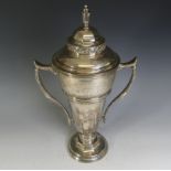 A George V silver two-handled Trophy and cover, by Mappin & Webb, hallmarked Sheffield, 1935, of