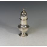 A George VI silver Sugar Caster, hallmarked London 1940, makers mark unclear but with 'Mappin &