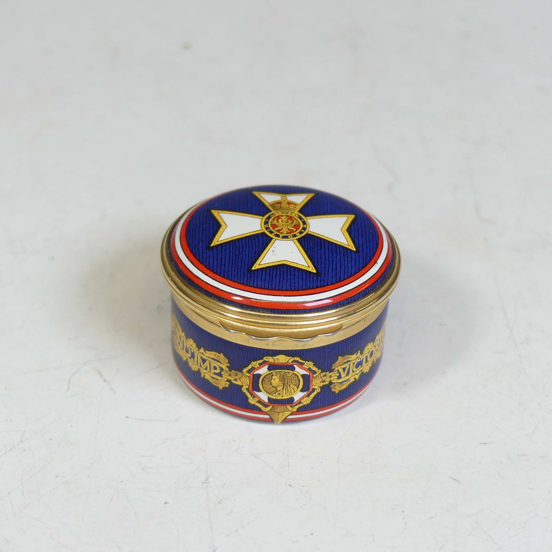 Royal Commemorative Halcyon Days Enamels Boxes: six hinged circular boxes, including The First State - Image 11 of 19