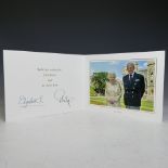 H.M.Queen Elizabeth II and H.R.H.The Duke of Edinburgh, signed 2020 Christmas card with twin gilt