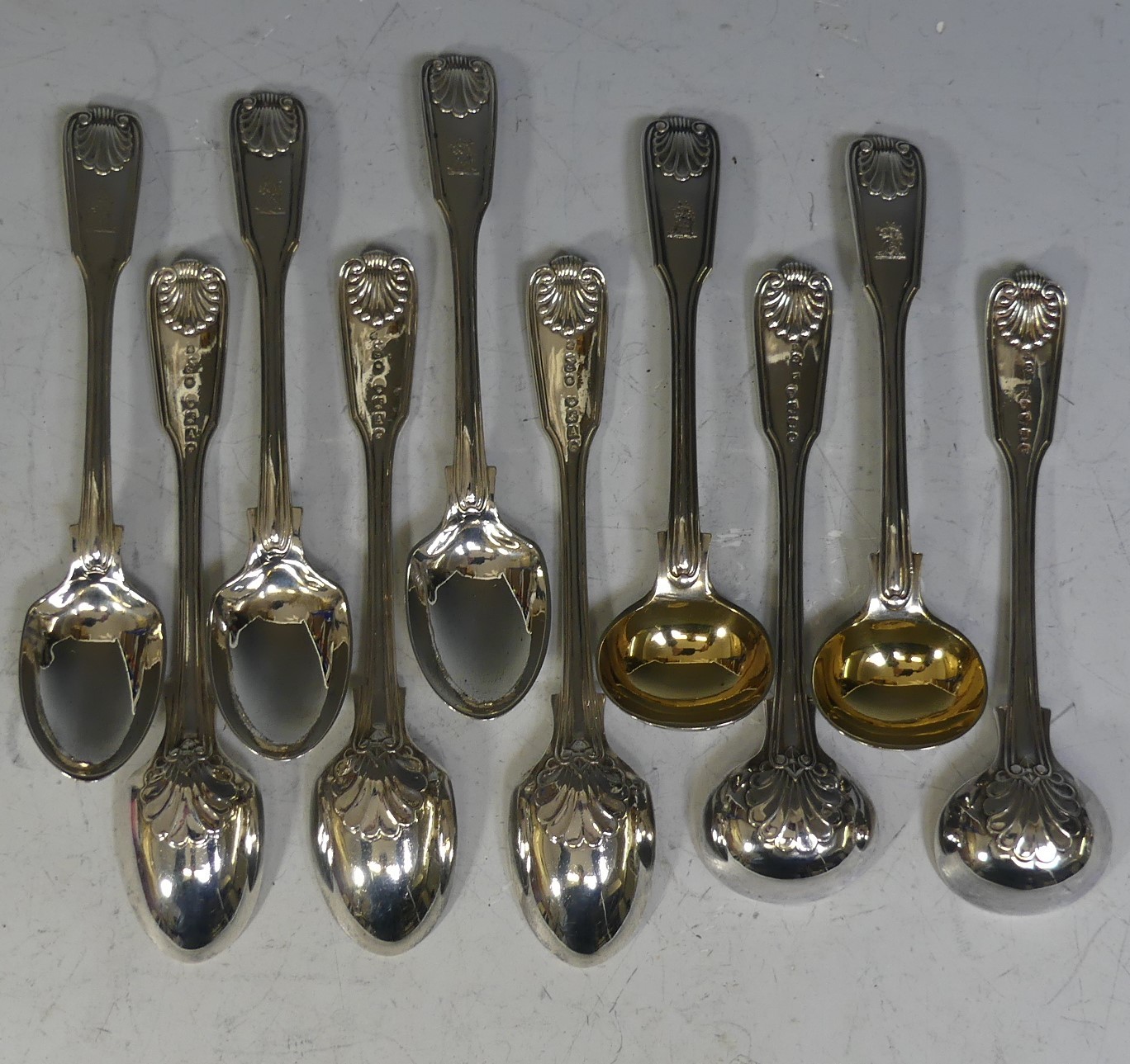 A canteen of Victorian silver Cutlery, by Chawner & Co., (George Adams), hallmarked London, 1876/ - Image 38 of 55