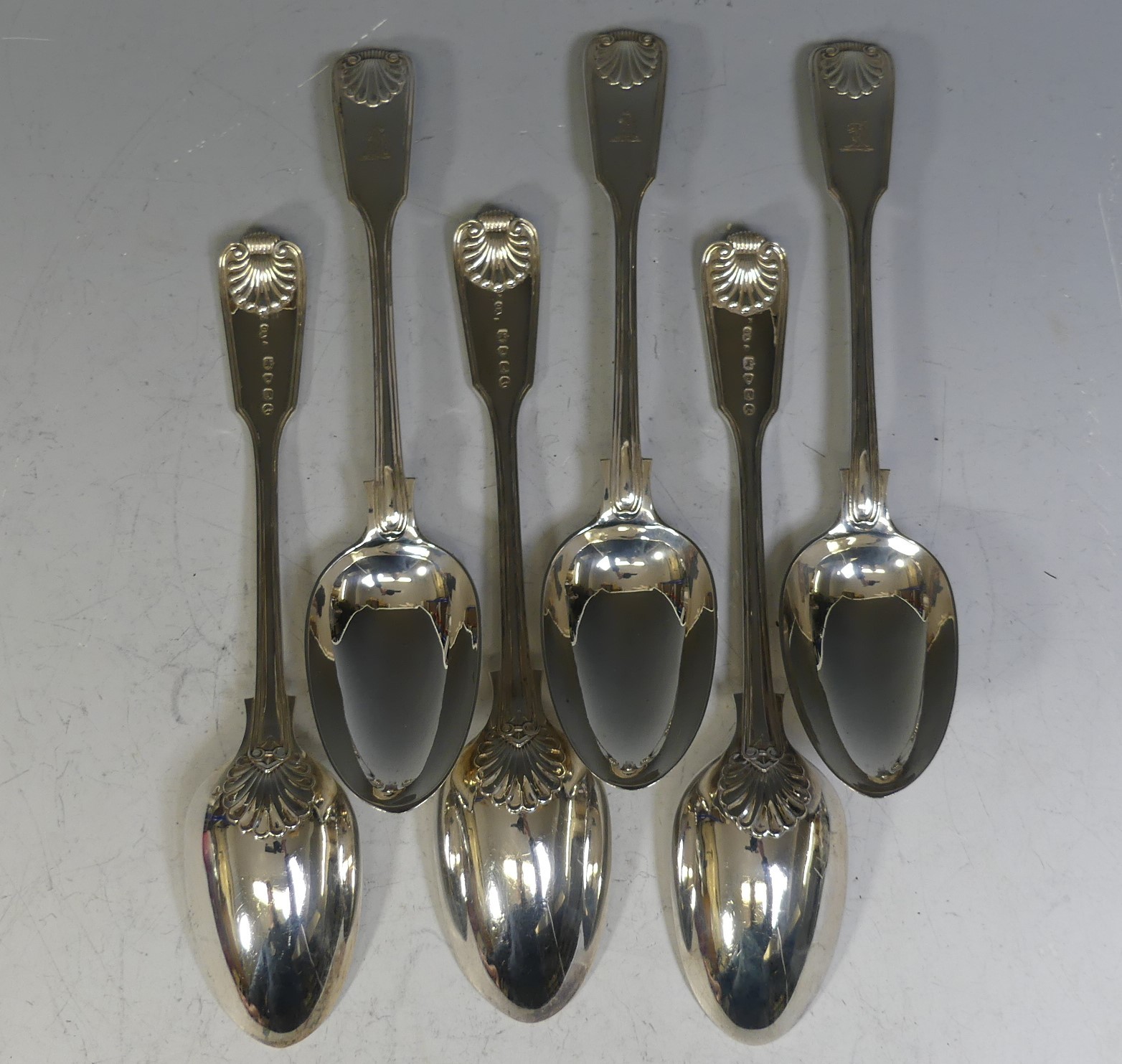 A canteen of Victorian silver Cutlery, by Chawner & Co., (George Adams), hallmarked London, 1876/ - Image 19 of 55