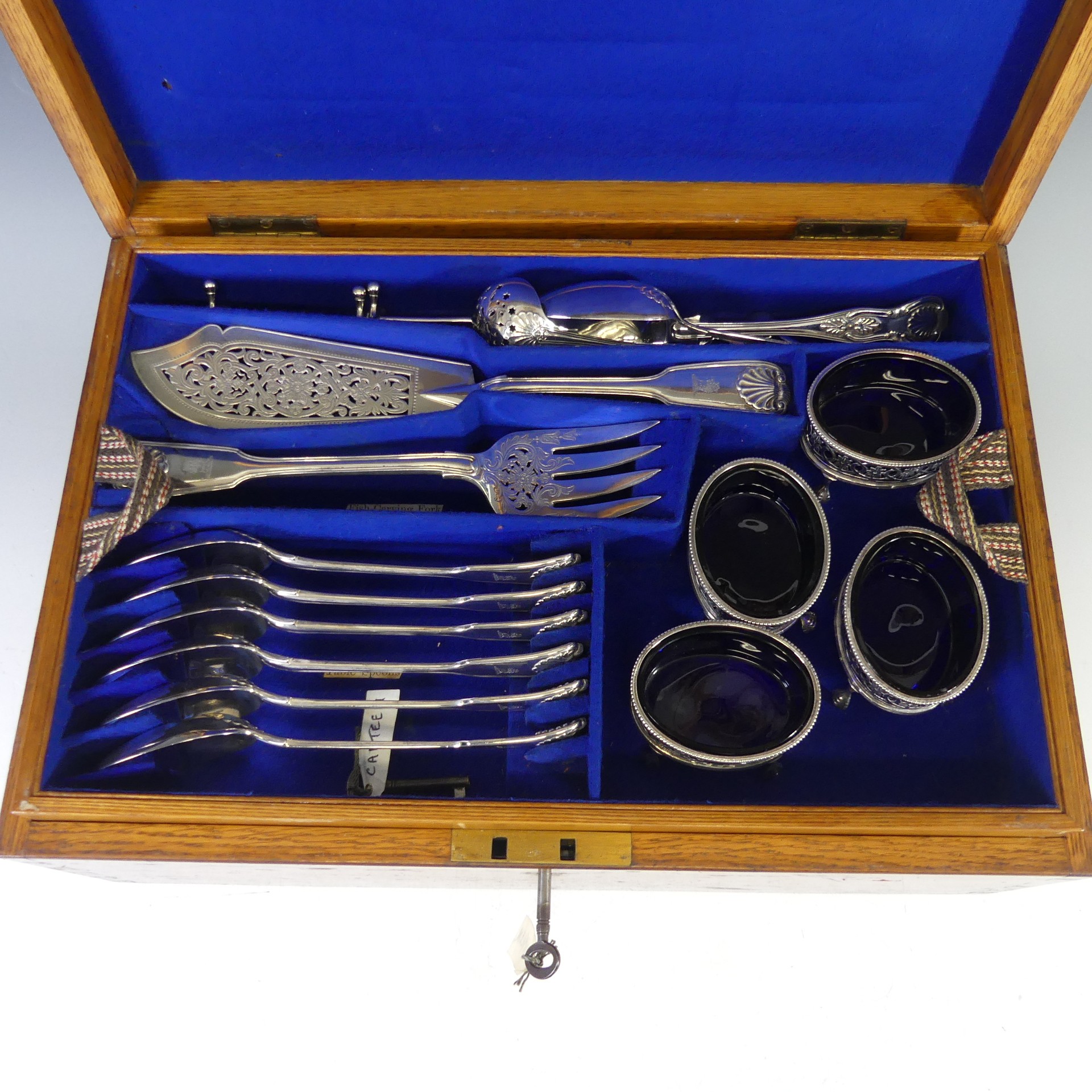 A canteen of Victorian silver Cutlery, by Chawner & Co., (George Adams), hallmarked London, 1876/ - Image 3 of 55