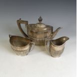 A George V silver three piece Tea Set, by Goldsmiths & Silversmiths Co. Ltd, hallmarked Sheffield,