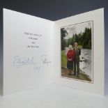 H.M.Queen Elizabeth II and H.R.H.The Duke of Edinburgh, signed 2009 Christmas card with twin gilt