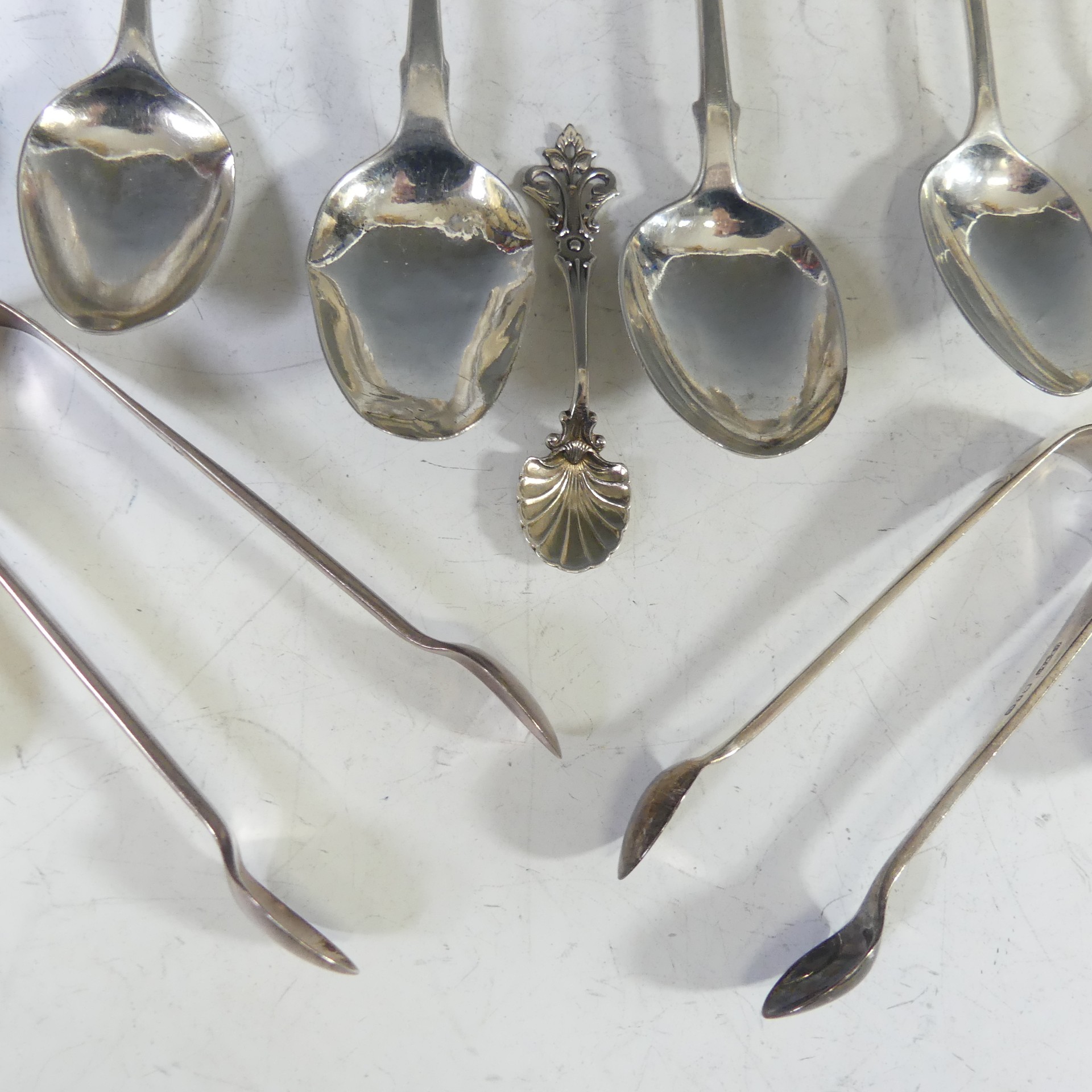 A set of six late Victorian silver Teaspoons, by Joseph Rodgers & Sons, hallmarked Sheffield, 1900, - Image 7 of 10