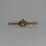 A 9ct yellow gold lady's Regency Wristwatch, with Swiss 17-jewels movements, on a 9ct gold foliate