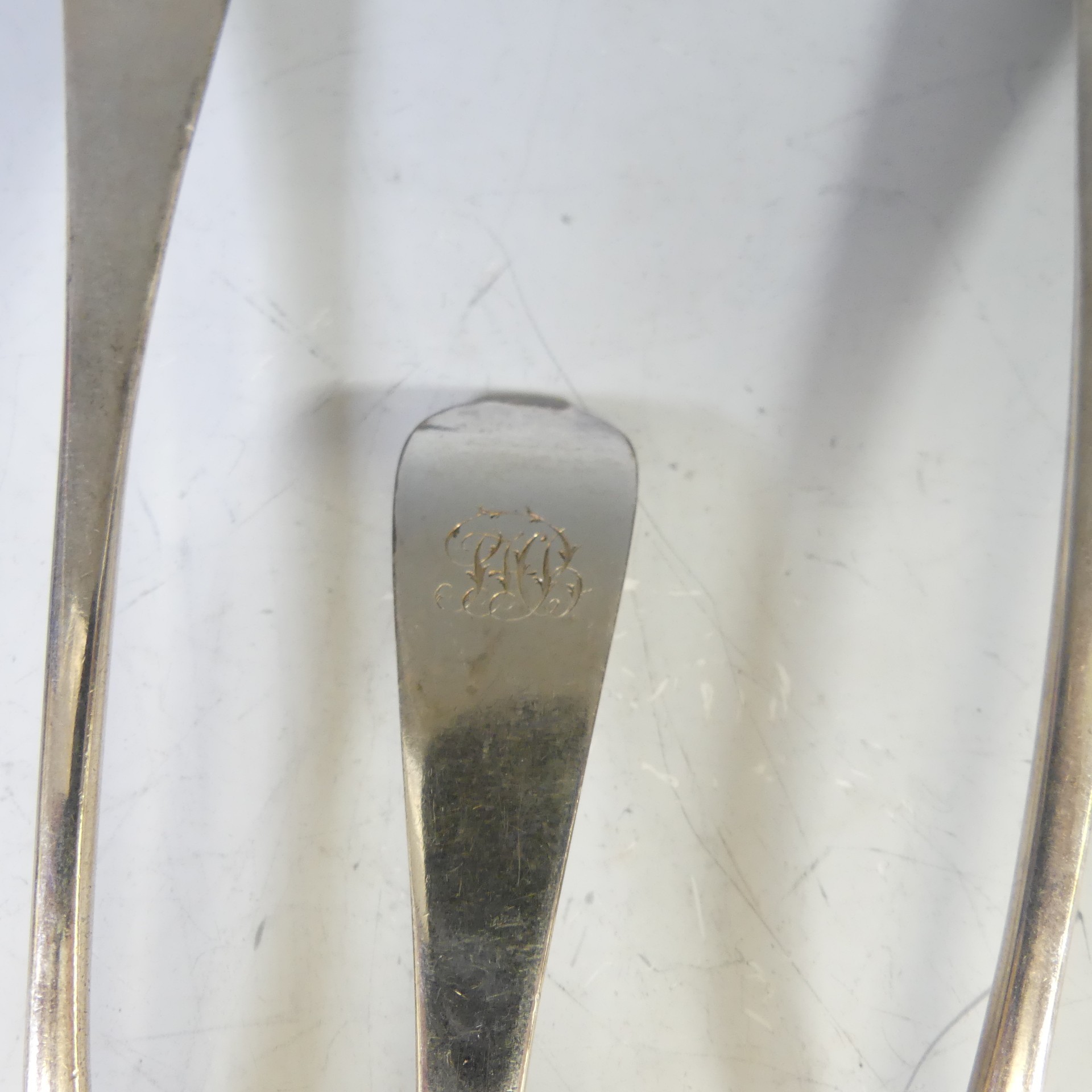 A pair of George III West Country silver Table Spoons, by Richard Ferris, hallmarked Exeter, 1805, - Image 3 of 6