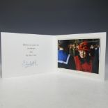 H.M.Queen Elizabeth, signed 2021 Christmas card with gilt cipher to cover, signed ‘Elizabeth R’,