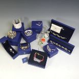 A large quantity of Swarovski crystal Jewellery, mostly all in original boxes, including pendants