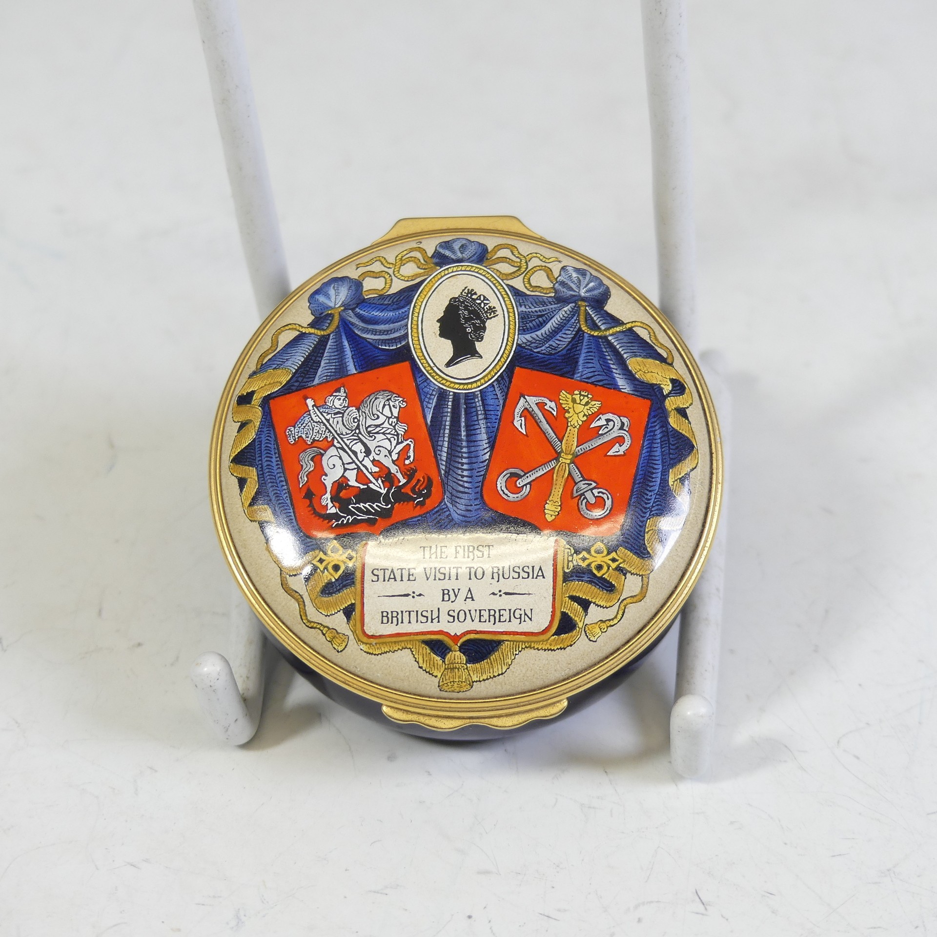 Royal Commemorative Halcyon Days Enamels Boxes: six hinged circular boxes, including The First State - Image 6 of 19