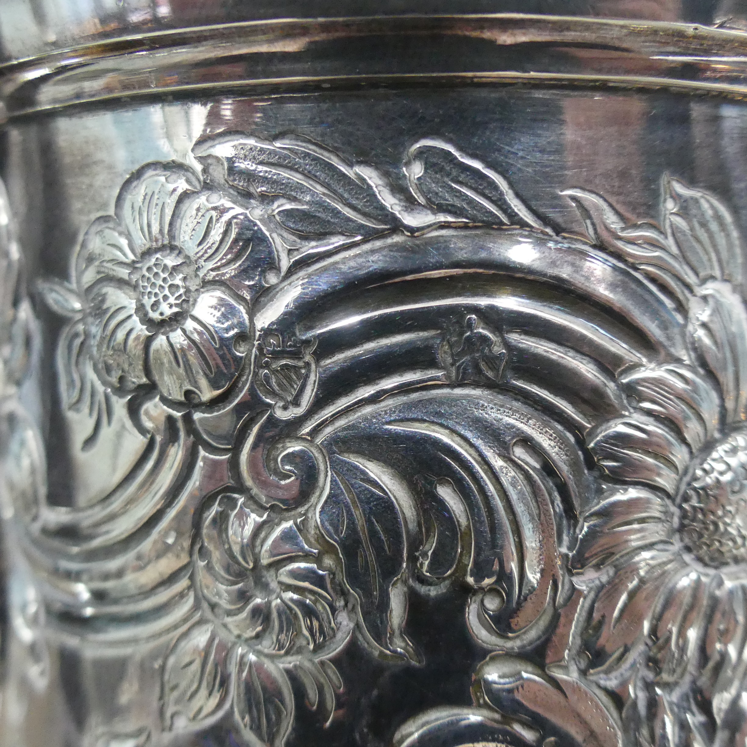 An 18thC Irish silver Coffee Pot, hallmarked for Dublin and with Hibernia mark, no makers mark or - Image 9 of 9