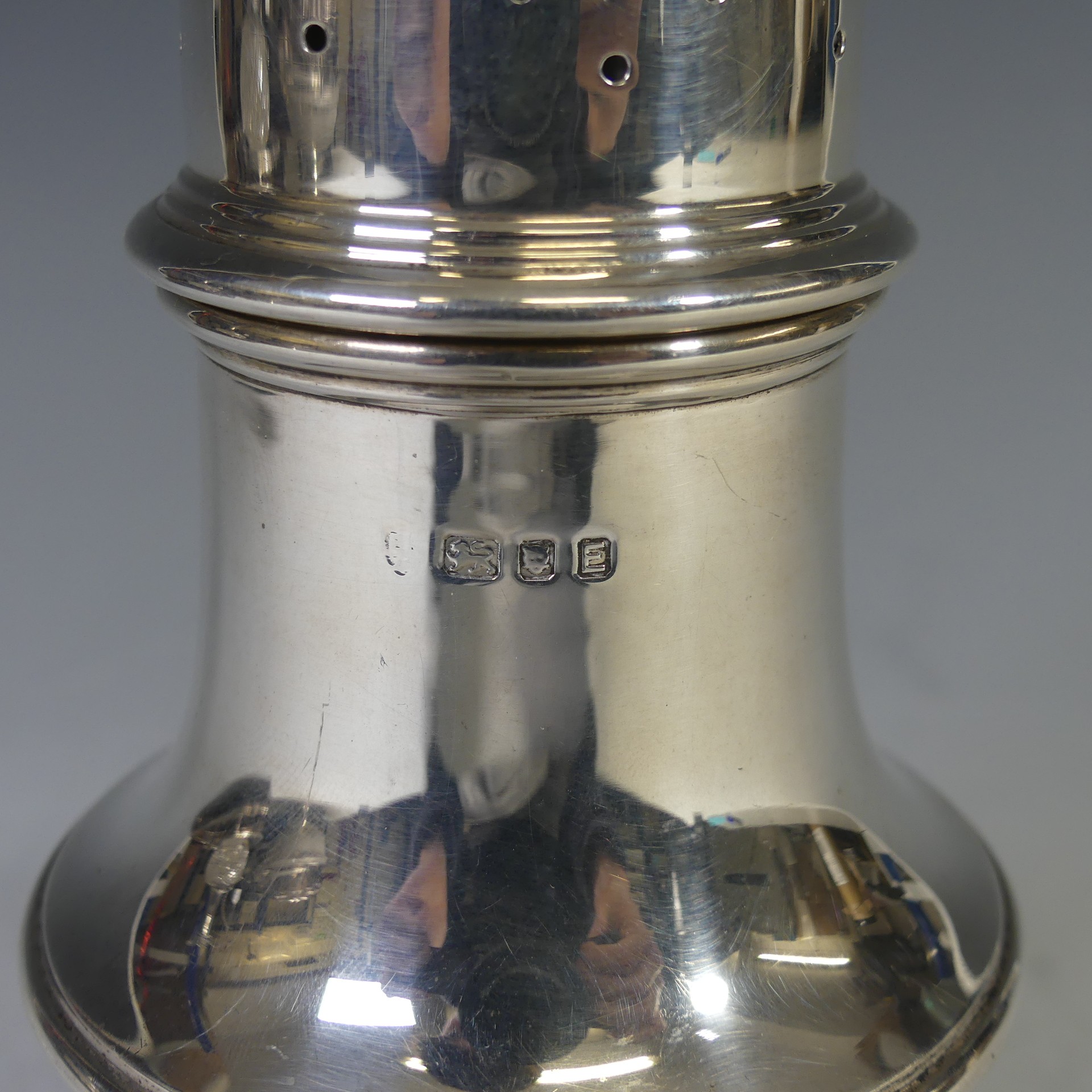 A George VI silver Sugar Caster, hallmarked London 1940, makers mark unclear but with 'Mappin & - Image 2 of 4