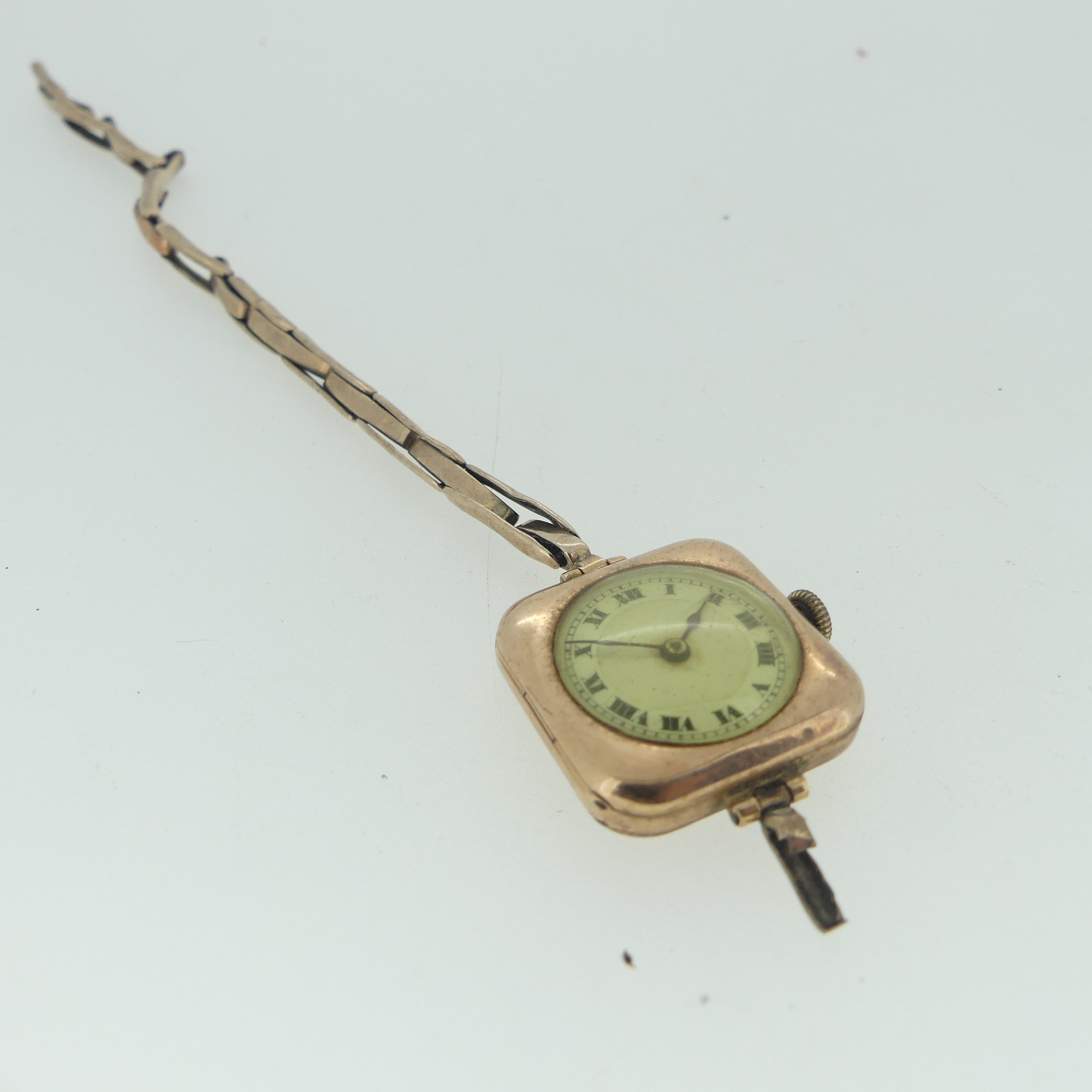 A 9ct gold Cyma lady's Wristwatch, with double snakelink chain bracelet strap, together with another - Image 4 of 7