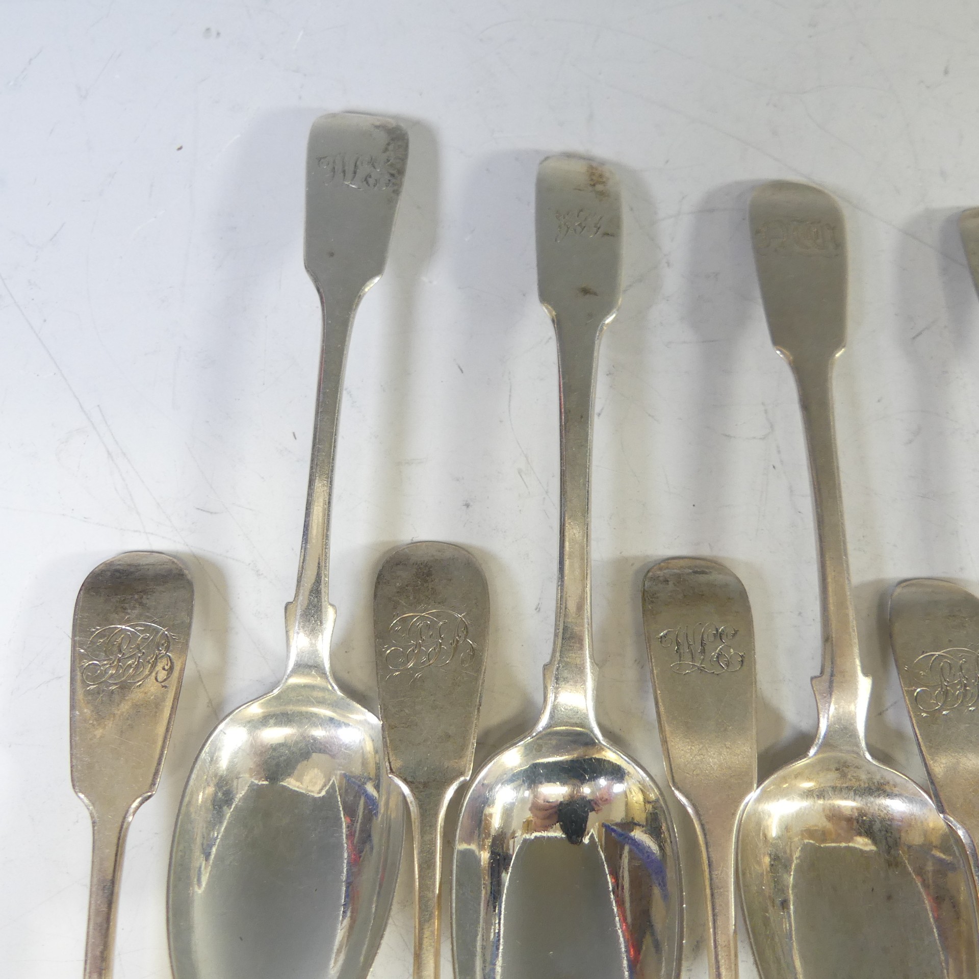 A set of six late Victorian silver Teaspoons, by Joseph Rodgers & Sons, hallmarked Sheffield, 1900, - Image 3 of 10