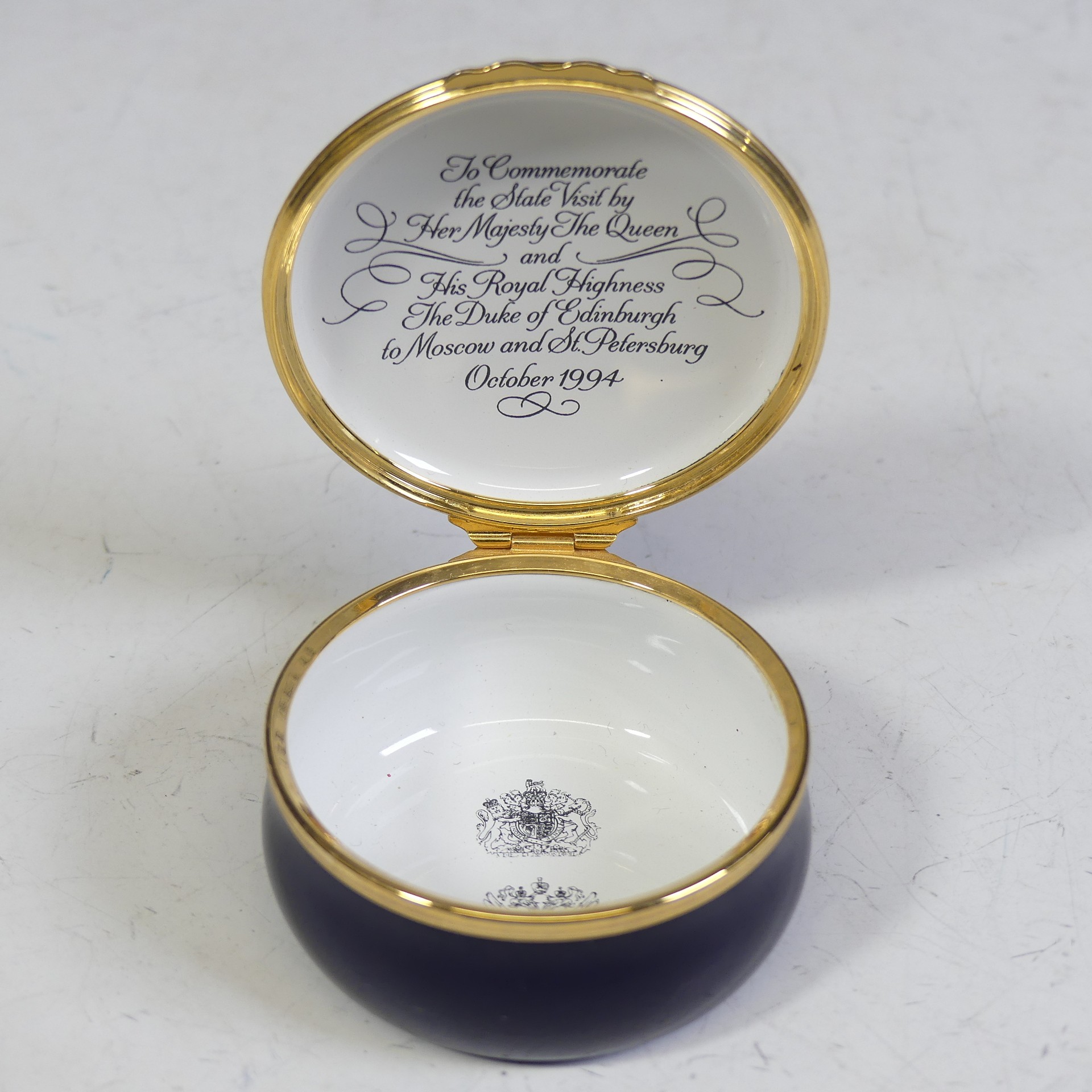 Royal Commemorative Halcyon Days Enamels Boxes: six hinged circular boxes, including The First State - Image 8 of 19