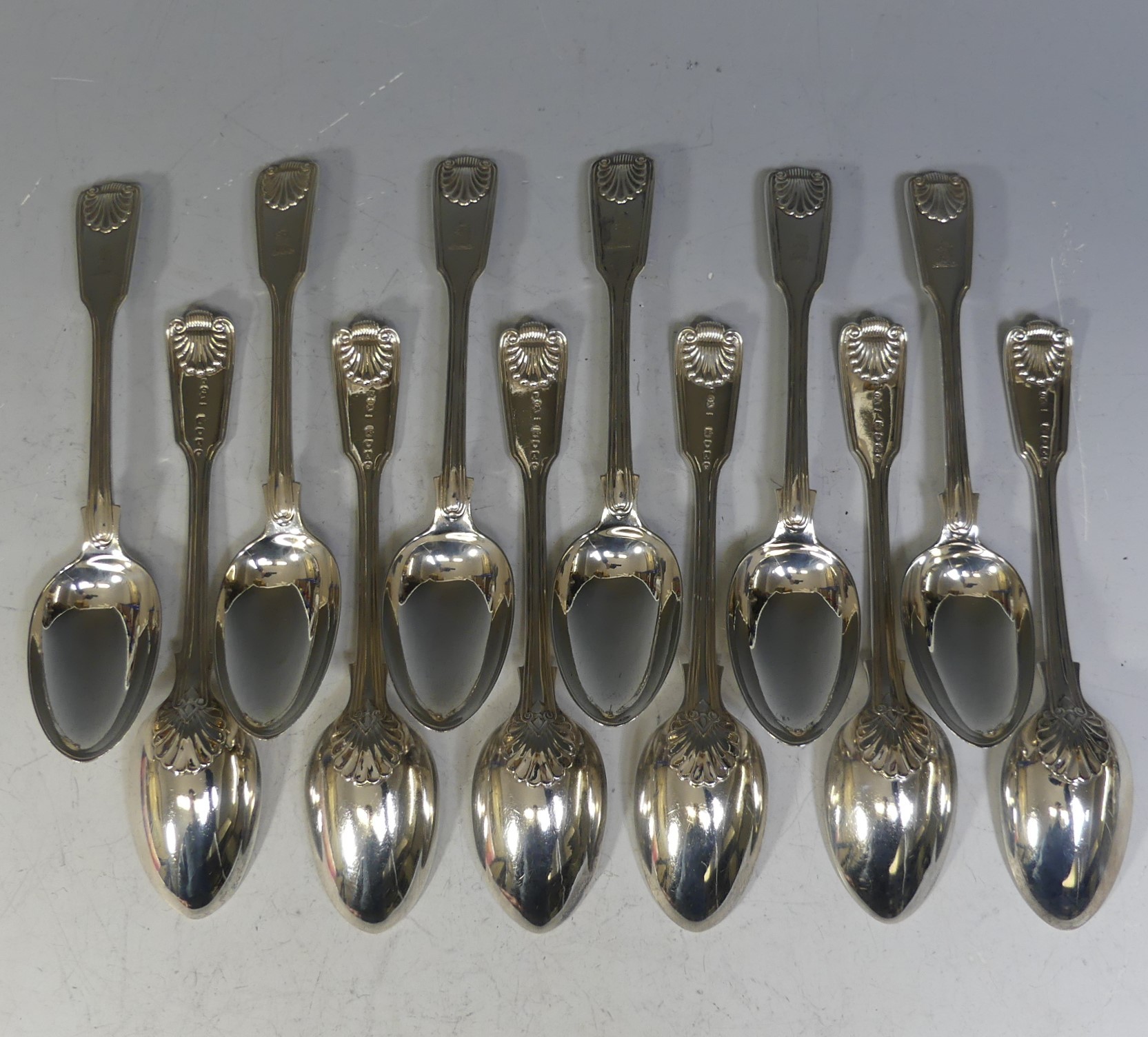 A canteen of Victorian silver Cutlery, by Chawner & Co., (George Adams), hallmarked London, 1876/ - Image 44 of 55