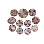 A LARGE COLLECTION OF IMARI PORCELAIN PLATES, 19TH CENTURY