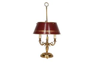 A FRENCH STYLE BRASS BOUILLOTTE LAMP, 20TH CENTURY