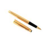 A GERMAN MONTBLANC MEISTERSTUCK GOLD PLATED BALLPOINT PEN