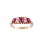 A RUBY AND DIAMOND RING