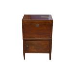 A GEORGE III MAHOGANY COMMODE