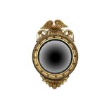 A REGENCY CONVEX MIRROR, EARLY 19TH CENTURY