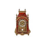 A FRENCH LOUIS XV STYLE BOULLE WORK MANTEL CLOCK, 19TH CENTURY