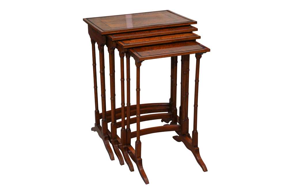 - AN EDWARDIAN MAHOGANY QUARTETTO OF TABLES