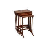 - AN EDWARDIAN MAHOGANY QUARTETTO OF TABLES