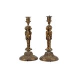 A PAIR OF FRENCH CANDLESTICKS, IN THE LOUIS XVI STYLE, 20TH CENTURY