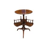 A 19TH CENTURY WALNUT REVOLVING BOOK TABLE