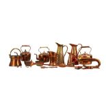 A LARGE COLLECTION OF COPPER KITCHENALIA, 19TH CENTURY