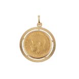 A GEORGE V FULL SOVEREIGN PENDANT