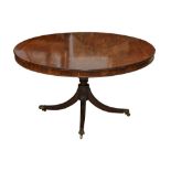 A ROSEWOOD CIRCULAR TILT TOP TABLE, 19TH CENTURY AND LATER