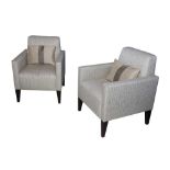 A PAIR OF FOX LINTON UPHOLSTERED TUB CHAIRS, CIRCA 2000s