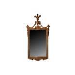 A GILT WOOD AND GESSO RECTANGULAR PIER MIRROR, IN THE CLASSICAL STYLE, 20TH CENTURY