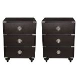 AND SO TO BED, A PAIR OF GREENWICH BEDSIDE CHESTS